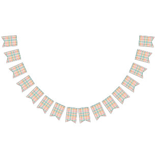 Banderines Plaid de cuadros multicolor