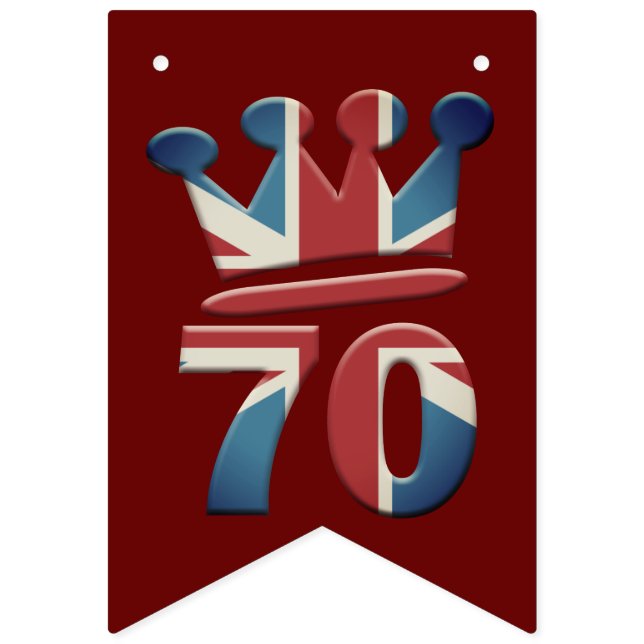 Banderines Platinum Jubilee Queen Elizabeth 70 años Bunting  (Primera bandera)