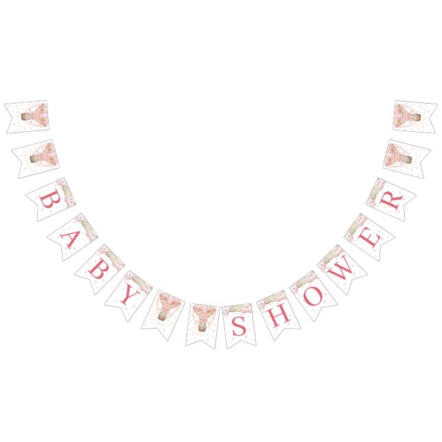 Banderines Podemos esperar a dos Chicas Baby Shower (Todo)
