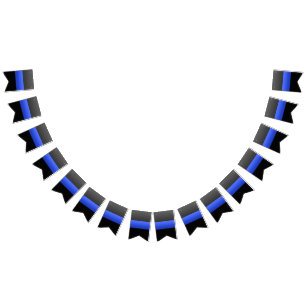 Banderines Policía delgada de la Línea Azul