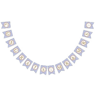 Banderines Polvo Lavanda Dorado Floral Moderno Boda Elegante