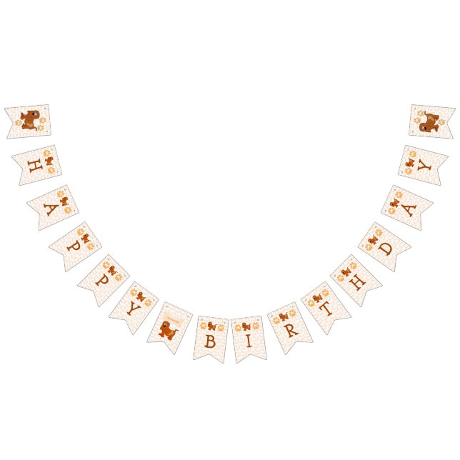 Banderines Poochtastic FELIZ nombre de cumpleaños optar por l (Todo)