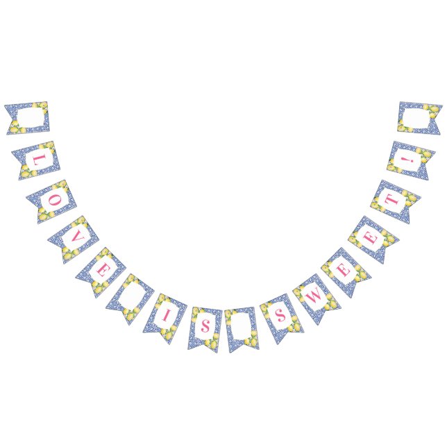 Banderines Positano Lemons Blue Tile Shower Cumpleaños (Todo)