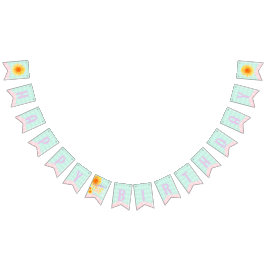 Banderines Primer cumpleaños de Cute Sunflower