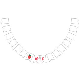 Banderines Primer cumpleaños de fresa