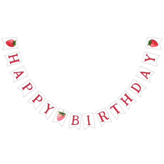 Banderines Primer cumpleaños de fresa Berry (Todo)