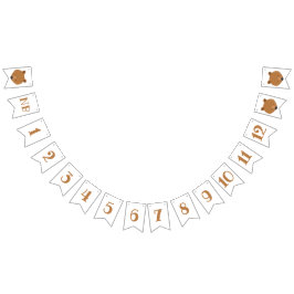 Banderines Primer cumpleaños de los meses del oso