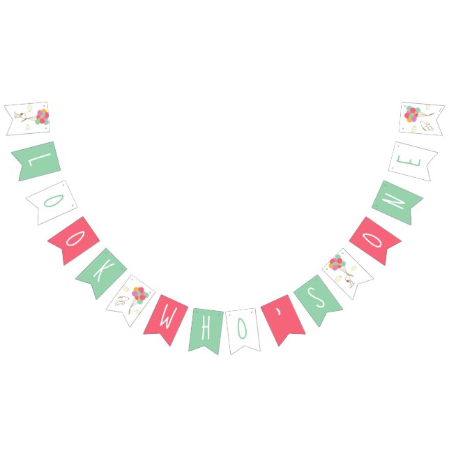 Banderines Primer cumpleaños de Snoopy y Balloons (Todo)