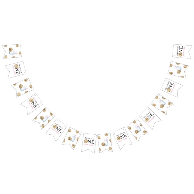 Banderines Primer cumpleaños de un dulce cocinero y Chica de  (Todo)