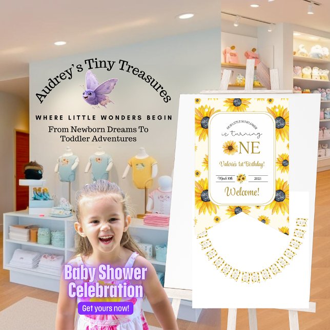 Banderines Primer cumpleaños del bebé - Nuestro pequeño giras (Subido por el creador)