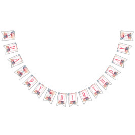 Banderines Primer cumpleaños - Regalos de acuarela y globos -