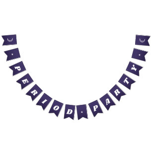 Banderines Primer periodo Cute Lechado oscuro morado grueso