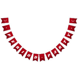 Banderines Primer periodo Cute oscuro rojo oscuro groovy Lett