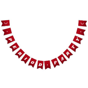 Banderines Primer periodo Cute oscuro rojo oscuro groovy Lett