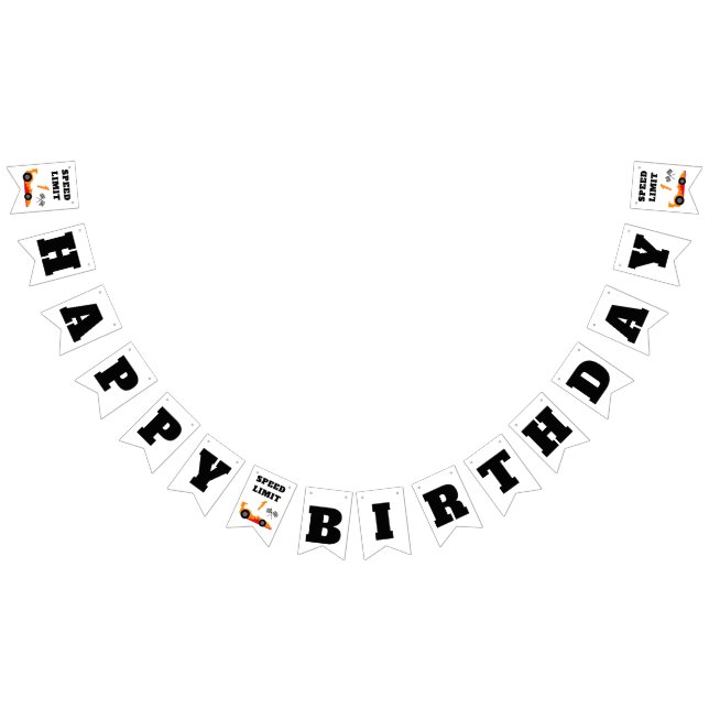 Banderines Primer salto alrededor de la pista, feliz cumpleañ (Todo)