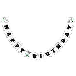 Banderines Primer salto alrededor de la pista, feliz cumpleañ