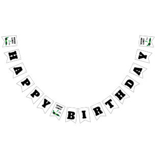 Banderines Primer salto alrededor de la pista, feliz cumpleañ