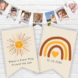 Banderines Primer Viaje Alrededor Del Personalizado Sun Prime