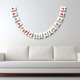 Banderines Primera cumpleaños de Retro Cherry