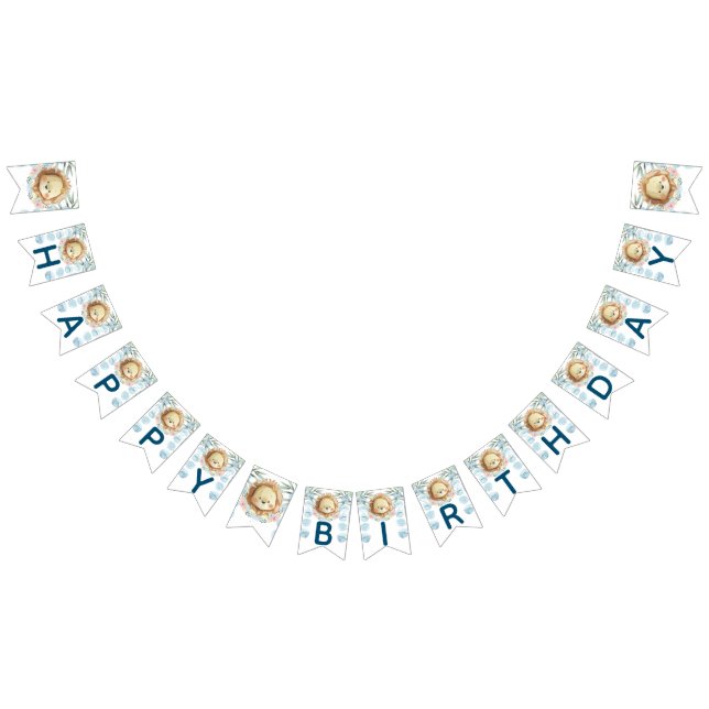 Banderines Prince Lion Jungle Happy Birday (Todo)