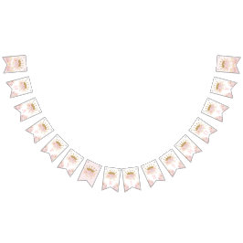 Banderines Princesa Real de Oro Rosa Feliz cumpleaños