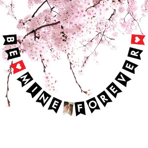 Banderines Propuesta de matrimonio de pareja en rojo y negro