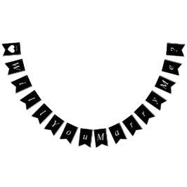 Banderines Propuesta gótica en casa, Personalizado ¿Te Casará