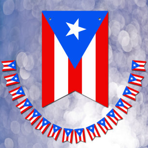 Banderines Puerto Rican Flag & Party PR Banners / Weddings
