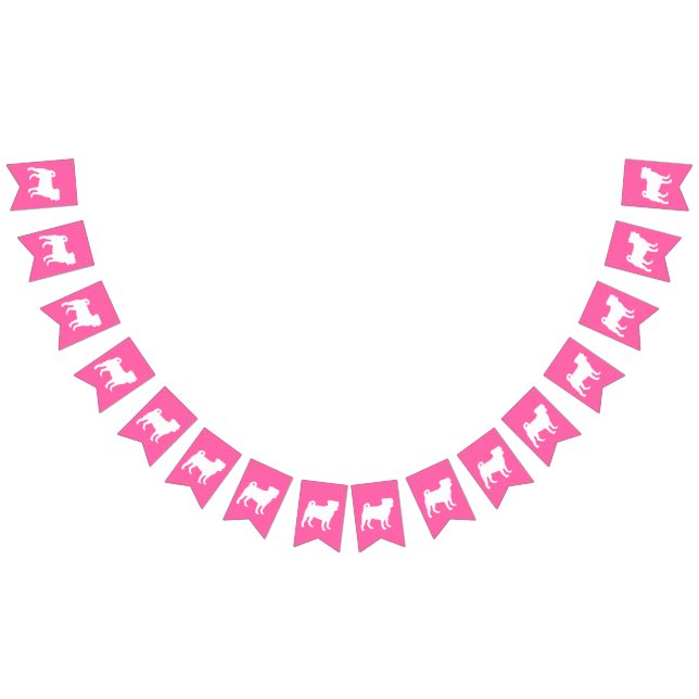 Banderines Pug Dog Baby Shower Pappy Chica (Todo)