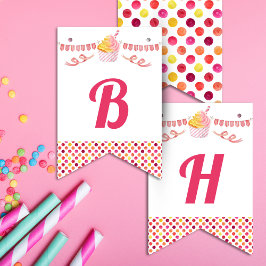 Banderines Punto de Confetti de cumpleaños feliz amarillo ros