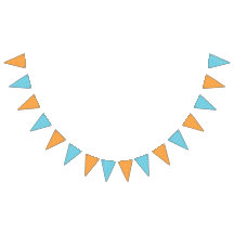 Puntos Polka y franjas azules Naranjas