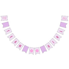 Banderines Púrpura de la lila del chica del equipo con las