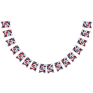 Banderines Purpurina estadounidense Camo July 4