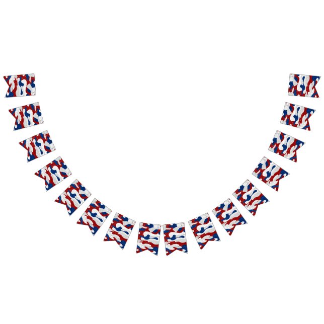 Banderines Purpurina estadounidense Camo July 4 (Todo)