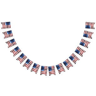 Banderines PURPURINAS de los Estados Unidos con brillo azul r