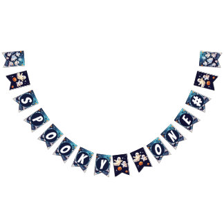 Banderines Qué lindo cumpleaños de Halloween