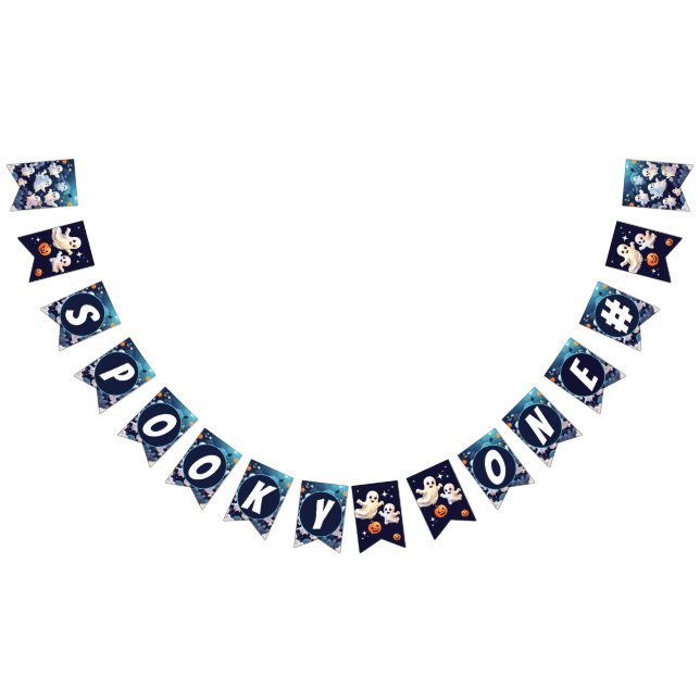 Banderines Qué lindo cumpleaños de Halloween (Todo)