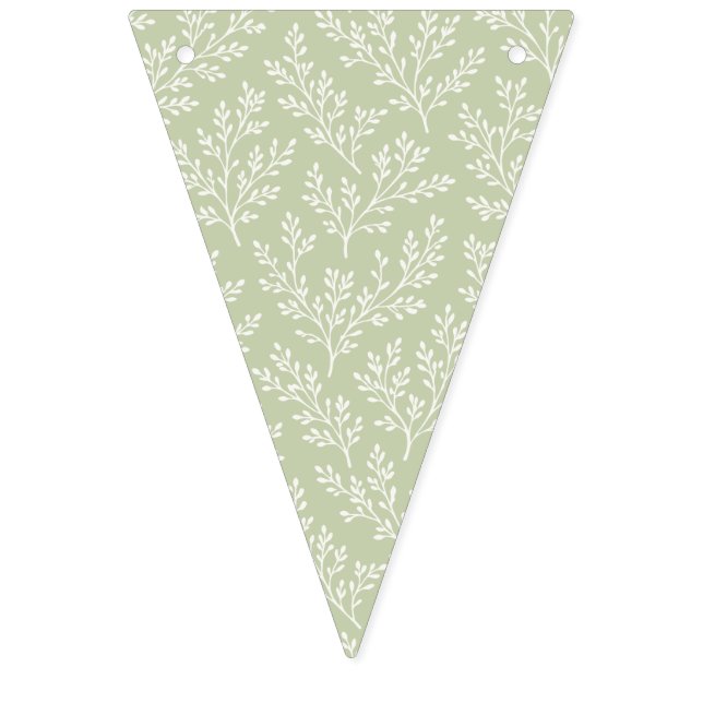 Banderines Ramas de bosque neutras - Oliva suave (Primera bandera)
