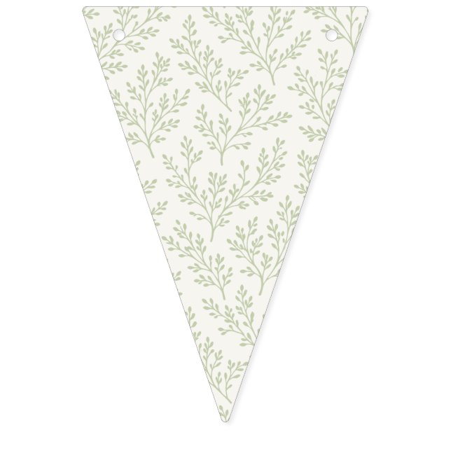 Banderines Ramas de bosque suave oliva - Neutral (Primera bandera)