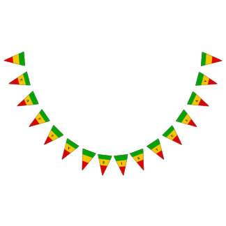 Banderines Rasta Flag Reggae Happy Birthday