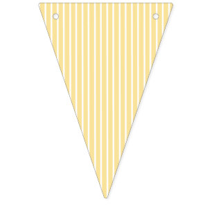 Banderines Rayas Elegantes Blanco - Amarillo Canario
