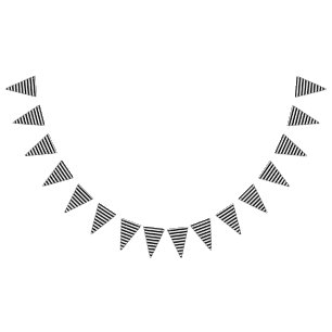Banderines Rayas fuertes - dorso y blanco
