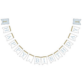 Banderines Rayas mínimas personalizadas Cumpleaños