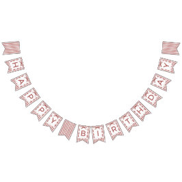 Banderines Red Winter Birthday Banner Decor