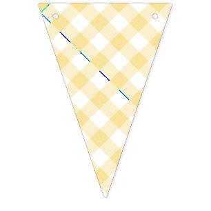 Banderines Retro Gingham Amarillo Canario