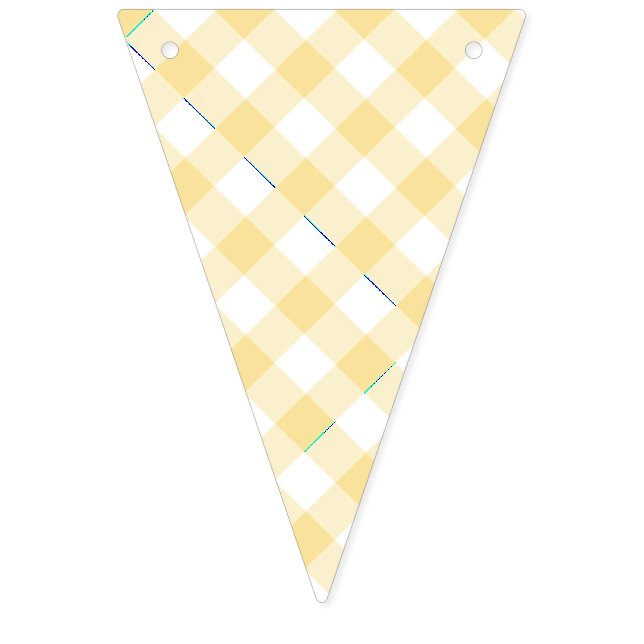 Banderines Retro Gingham Amarillo Canario (Primera bandera)