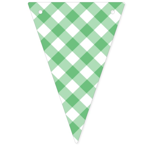 Banderines Retro Gingham Summer Green (Primera bandera)