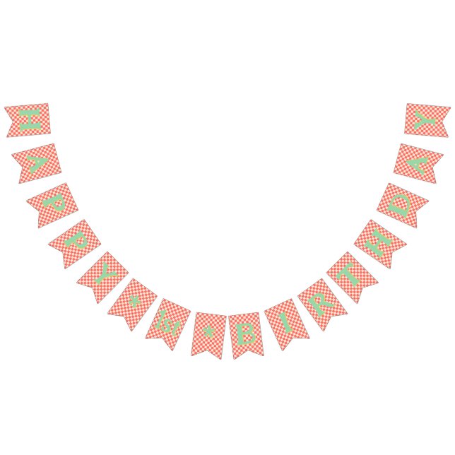 Banderines Retro Modern Happy 1er cumpleaños bunting (Todo)