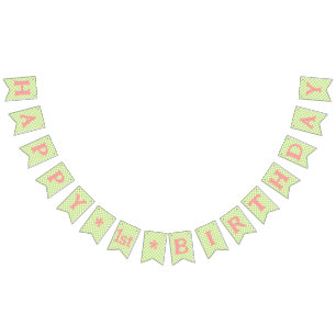 Banderines Retro Modern Wild Happy 1º Blindaje de cumpleaños