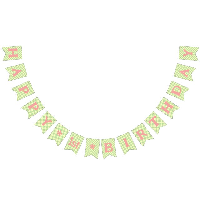 Banderines Retro Modern Wild Happy 1º Blindaje de cumpleaños (Todo)